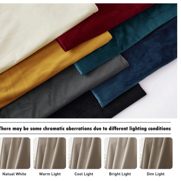 2 Panel 52X96” RYB HOME Camel Velvet Curtains Velvet Drapes modern Farmhouse NEW - Picture 6 of 7